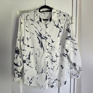 DAVI & DANI Black and White Marble Shirt